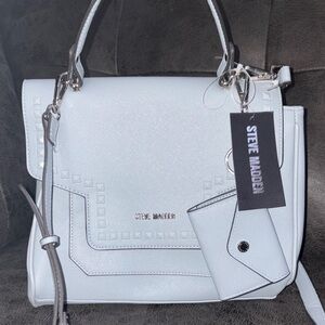 Steve Madden Light Blue Satchel with Wallet